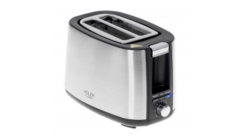 Adler | Toaster | AD 3214 | Power 750 W | Number of slots 2 | Housing material Stainless steel | Silver