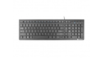Natec | Keyboard | Discus 2 Slim | Standard | Wired | US | Black | USB 2.0 | 424 g | Numeric keypad