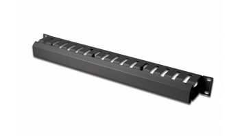 Digitus | 1U cable management cage detachable rear plate | DN-97617 | Black | For installation on the 483 mm (19“) profile rails