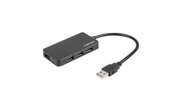 Natec | 4 Port Hub With USB 3.0 | Moth NHU-1342 | Black | 0.15 m