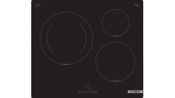 Bosch | PUJ611BB5E | Induction | Number of burners/cooking zones 3 | Touch | Timer | Black
