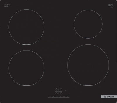Bosch | Hob | PUE611BB5E | Induction | Number of burners/cooking zones 4 | Touch | Timer | Black