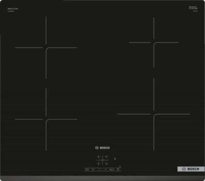 Bosch | Hob | PUE63KBB6E | Induction | Number of burners/cooking zones 4 | Touch | Timer | Black