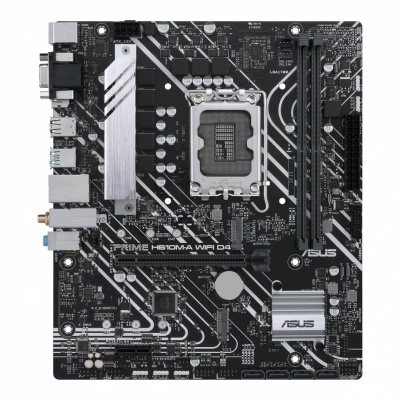 Asus | PRIME H610M-A WIFI D4 | Processor family Intel | Processor socket  LGA1700 | DDR4 DIMM | Memory slots 2 | Supported hard disk drive interfaces 	SATA, M.2 | Number of SATA connectors 4 | Chipset  Intel H610 | mATX