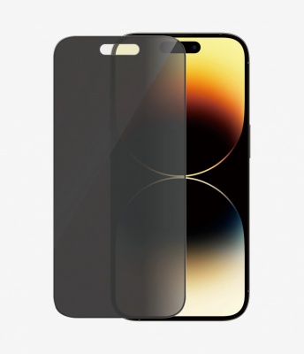 PanzerGlass | Screen protector | Apple | iPhone 14 Pro | Glass | Black | Ultra-Wide Fit; Easy installation; Privacy Filter; Fingerprint resistant | Privacy