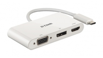 D-Link | 3-in-1 USB-C to HDMI/VGA/DisplayPort Adapter | DUB-V310 | USB hub | USB Type-C