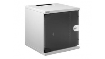 Digitus | 6U Wall Mounting Cabinet | DN-10-05U-1 | Grey | Safety class rating IP20; 200° door opening angle; Lockable safety-glass door; 254 mm (10") profile rails mounted on the front side inside of the cabinet, galvanized; 254 mm (10") profile rails are