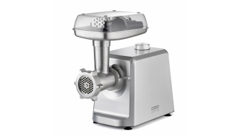 Caso | Meat Mincer | FW 2500 | Stainless Steel | 2500 W | Number of speeds 2 | Throughput (kg/min) 2.5 | 3 stainless steel cutting plates (3 mm, 5 mm and 8 mm), Sausage filler, Cookie attachment with 4 moulds, Stuffer
