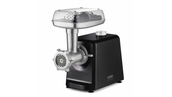 Caso | Meat Mincer | FW 2500 | Black | 2500 W | Number of speeds 2 | Throughput (kg/min) 2.5 | 3 stainless steel cutting plates (3 mm, 5 mm and 8 mm), Sausage filler, Cookie attachment with 4 moulds, Stuffer