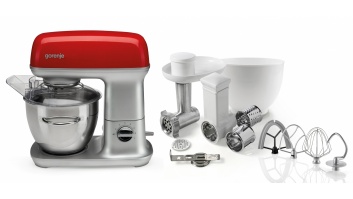 Gorenje | Kitchen machine | MMC1000RLR | 1000 W | Number of speeds 7 | Bowl capacity 4.5 L | Meat mincer | Stainless Steel/Red