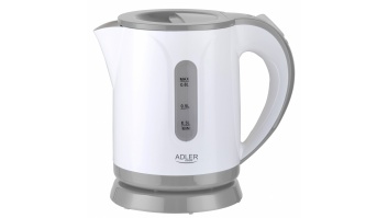 Adler | Kettle | AD 1371g | Electric | 850 W | 0.8 L | Stainless steel/Polypropylene | 360° rotational base | White/Grey
