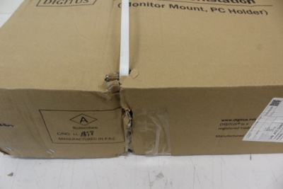 SALE OUT. Mobile workstation with individual height adjustment | DA-90374 | Monitor Mount, PC Holder | 17-32 " | Black