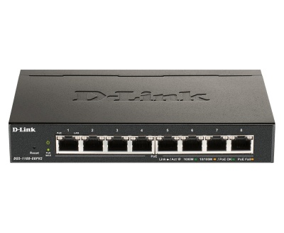 D-Link | 8-Port Gigabit PoE Smart Managed Switch | DGS-1100-08PV2 | Web managed | Desktop | Power supply type External