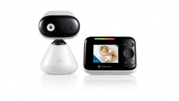 Motorola | Video Baby Monitor | PIP1200 2.8" | 2.8" diagonal color screen; 2.4GHz FHSS wireless technology for in-home viewing; Digital zoom; Secure and private connection; LED sound level indicator; Two-way talk; Room temperature monitoring; Infrared nig