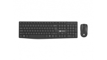 Natec | Keyboard and Mouse | Squid 2in1 Bundle | Keyboard and Mouse Set | Wireless | US | Black | Wireless connection