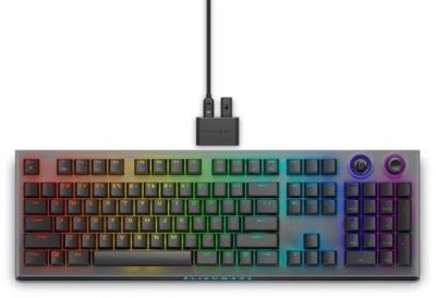 Dell | Alienware Tri-Mode AW920K | Wireless Gaming Keyboard | Wireless | RGB LED light | US | Bluetooth | Dark Side of the Moon | Numeric keypad | CHERRY MX Red | Wireless connection