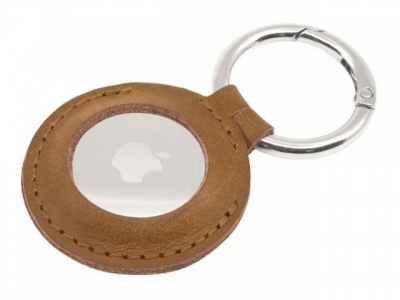 Fixed | Case for AirTag | Genuine cowhide | Brown