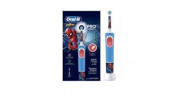 Oral-B | Electric Toothbrush | Vitality PRO Kids Spiderman | Rechargeable | For kids | Number of brush heads included 1 | Number of teeth brushing modes 2