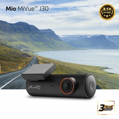 MIO MiVue J30 Dash Cam | Mio | Wi-Fi | 1440P recording; Superb picture quality 4M Sensor; Super Capacitor, Integrated Wi-Fi, 140° wide angle view, 3-Axis G-Sensor