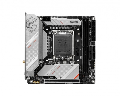 MSI | MPG B760I EDGE WIFI | Processor family Intel | Processor socket  LGA1700 | DDR5 DIMM | Memory slots 2 | Supported hard disk drive interfaces SATA, M.2 | Number of SATA connectors 4 | Chipset Intel B760 | Mini-ITX