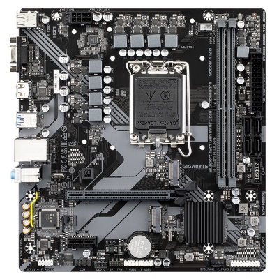 Gigabyte | B760M H DDR4 1.0 M/B | Processor family Intel | Processor socket LGA1700 | DDR4 DIMM | Memory slots 2 | Supported hard disk drive interfaces SATA, M.2 | Number of SATA connectors 4 | Chipset Intel B760 Express | Micro ATX
