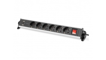 Digitus | Office Power Strip | DA-70624 | Silver/Black