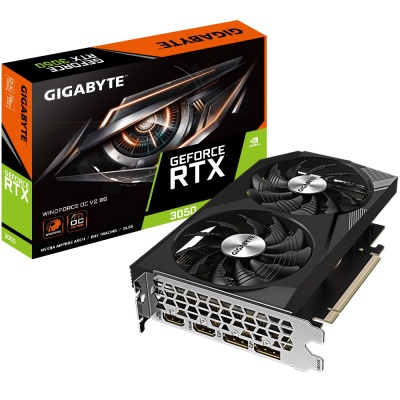 Gigabyte | GV-N3050WF2OCV2-8GD | NVIDIA | 8 GB | GeForce RTX 3050 | GDDR6 | HDMI ports quantity 2 | PCI-E 4.0 | Memory clock speed 1792 MHz