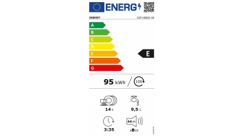Dishwasher | D2F HD624 AS | Free standing | Width 60 cm | Number of place settings 14 | Number of programs 9 | Energy efficiency class E | Display | Silver
