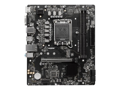 MSI | PRO H610M-E | Processor family Intel | Processor socket  LGA1700 | Supported hard disk drive interfaces SATA, M.2 | Number of SATA connectors 4