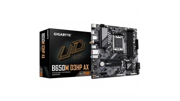 Gigabyte | B650M D3HP AX 1.0 M/B | Processor family AMD | Processor socket AM5 | DDR5 | Supported hard disk drive interfaces SATA, M.2 | Number of SATA connectors 4