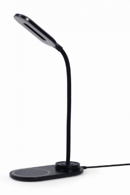 Gembird TA-WPC10-LED-01 Desk lamp with wireless charger, Black | Cold white, warm white, natural 2893-7072 K | Phone or tablet with built-in Qi wireless charging