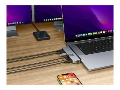 Hyper | HyperDrive DUO PRO 7-in-2 USB-C Hub for MacBook Air/Pro 2016-2020 | Ethernet LAN (RJ-45) ports 1 | HDMI ports quantity 1
