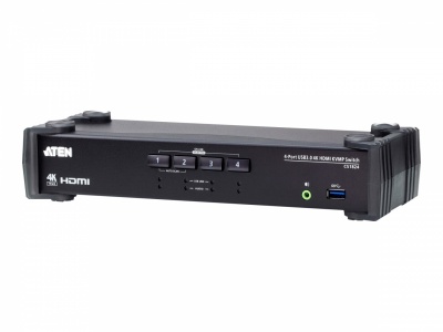 Aten 4-Port USB 3.0 4K HDMI KVMP Switch with Audio Mixer Mode | CS1824