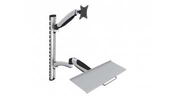 Digitus | Wall mount | Workstation | Adjustable Height, Tilt, Swivel | 27 " | Maximum weight (capacity) 6 kg | Silver