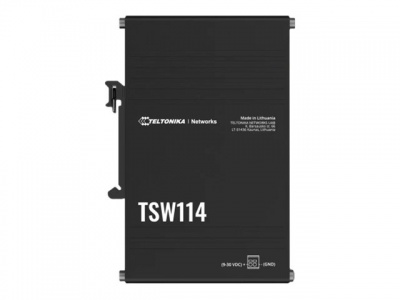 Teltonika DIN Rail Switch | TSW114 | Unmanaged | Wall-mountable | Gigabit Ethernet (copper) ports quantity 5 | Power supply type 2-pin industrial DC power socket