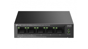 TP-LINK | 5-Port 10/100Mbps Switch with 4-Port PoE | LS105LP | Unmanaged | Desktop