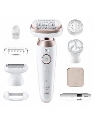 Braun Epilator | SES9-360 Silk épil 9 Flex 3D | Operating time (max) 50 min | Number of power levels 1 | Wet & Dry | White/Rose