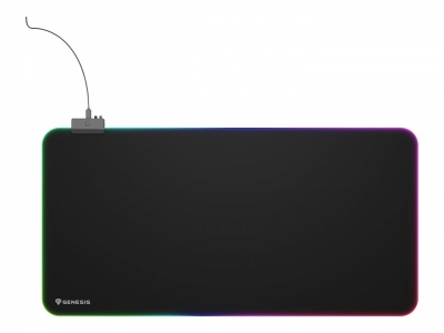 Genesis Mouse Pad | Boron 500 XXL RGB | Mouse pad | 400 x 800 x 4 mm | Black