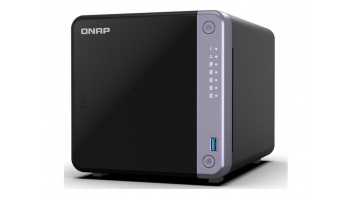 QNAP Cost-effective 4-bay 10GbE NAS | TS-432X-4G | Alpine | AL524 | Processor frequency 2 GHz | 4 GB | DDR4 SODIMM | 90W adapter (12VDC), 100-240VAC