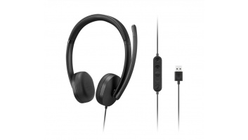 Lenovo Headset | USB-A Stereo Gen 2 | Built-in microphone | Wired | Black