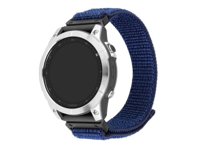 Fixed | Sporty Strap for Garmin QuickFit 22mm | 160-210 mm | Dark blue | Nylon