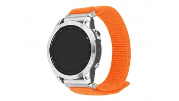 Fixed | Sporty Strap for Garmin QuickFit 26mm | 160-210 mm | Orange | Nylon