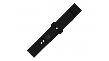 Fixed | Sporty Strap Set with Quick Release 22mm for smartwatch | 160-235 mm | Black | Silicone