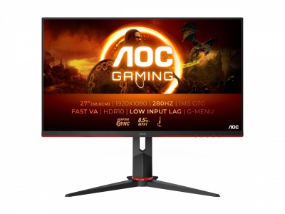 AOC | 27G2ZN3/BK | 27 " | VA | FHD | 16:9 | 280 Hz | 1 ms | 1920 x 1080 pixels | 300 cd/m² | HDMI ports quantity 2