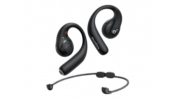 Anker Soundcore | Open-Ear Sport Headphones | AeroFit Pro | Bluetooth | Open-Ear | Microphone | Wireless | Midnight Black