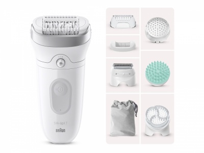 Braun | Epilator | Silk-épil SE7-081 | Operating time (max) 40 min | Number of power levels 1 | Wet & Dry | White