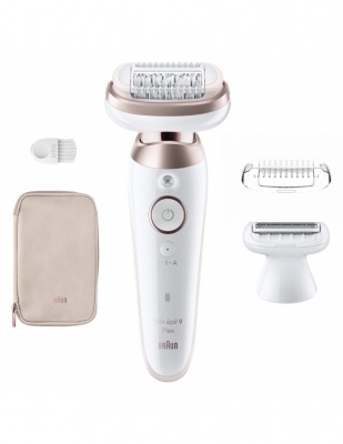 Braun Epilator | SES9-030 3D Silk-Epilk 9 Flex | Operating time (max) 50 min | Number of power levels 2 | Wet & Dry | White/Rose