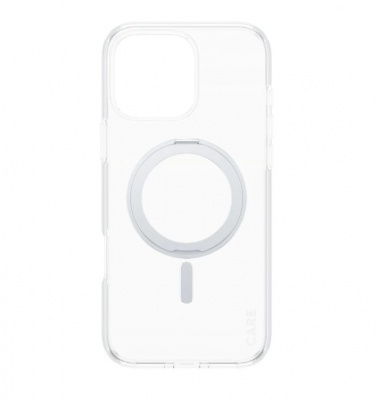 CARE Feature Case | Back cover | Apple | iPhone 16 Pro Max | Recycled plastic | Silver | Kickstand & MagSafe