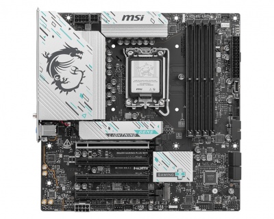 MSI B860M GAMING PLUS WIFI | Processor family Intel | Processor socket LGA1851 | DDR5 | Supported hard disk drive interfaces SATA, M.2 | Number of SATA connectors 4