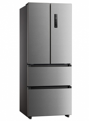 Midea Refrigerator | MERF402FIE02 | Energy efficiency class E | Free standing | Combi | Height 178 cm | No Frost system | Fridge net capacity 244 L | Freezer net capacity 147 L | Display | 41 dB | Stainless steel